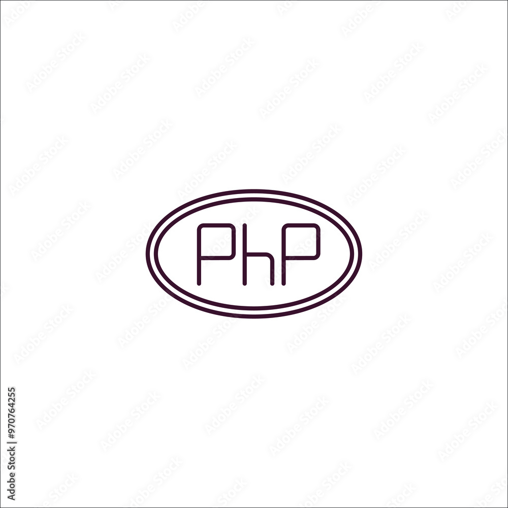 Obraz premium php outline icon. Linear vector from programming concept. Thin line php icon isolated on white background