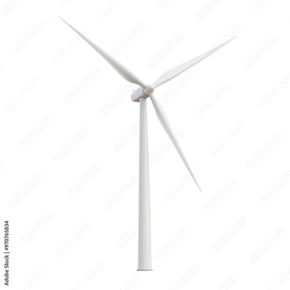 A modern wind turbine standing tall against a clear sky, symbolizing renewable energy and sustainability in an eco-friendly world. A modern wind turbine standing tall against a clear sky, symbolizing renewable energy and sustainability in an eco-friendly world.