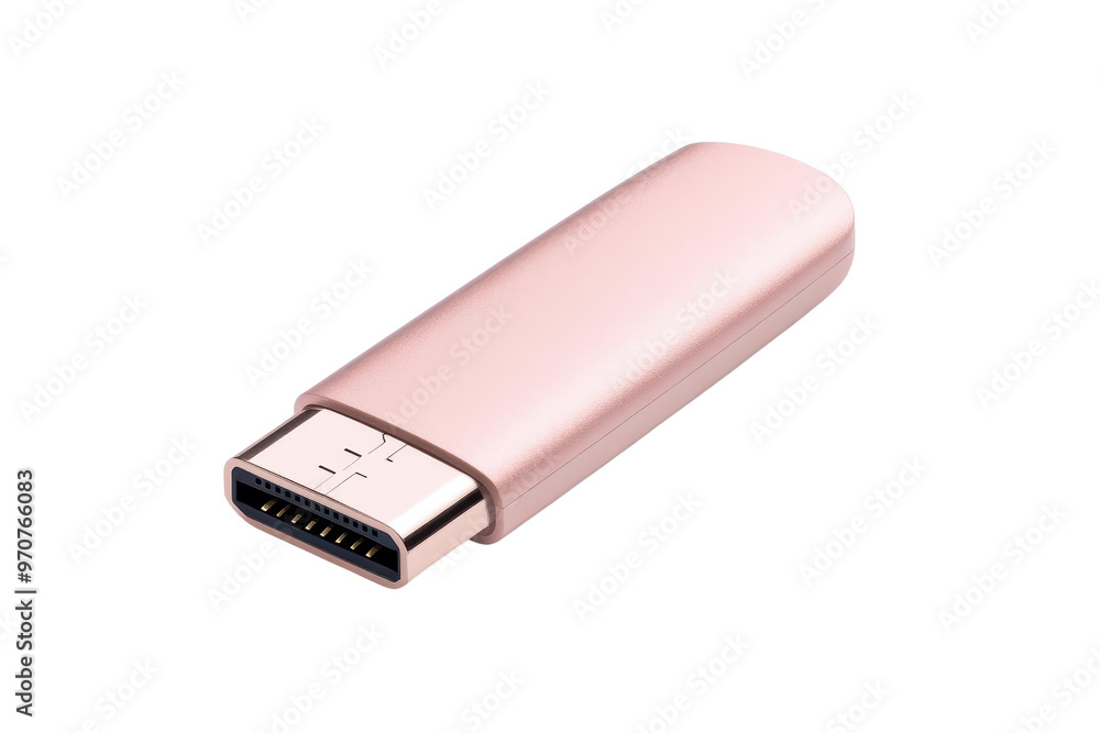 A sleek rose gold USB flash drive, perfect for data storage and transport with a modern design and compact size. A sleek rose gold USB flash drive, perfect for data storage and transport with a modern design and compact size.