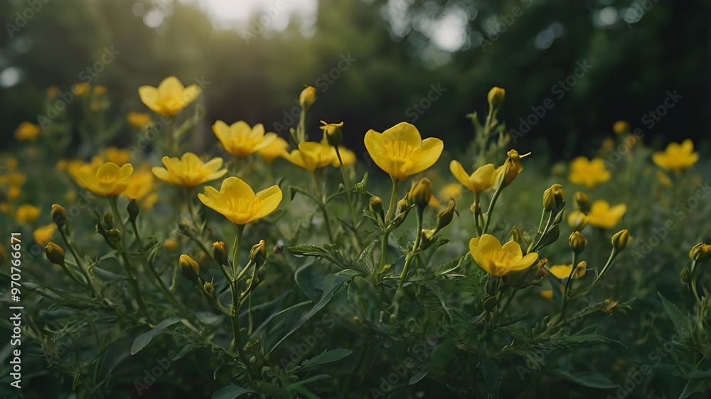 Obraz premium yellow flowers in spring