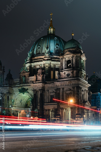 Long exposure picture of the Berliner Dom during the night