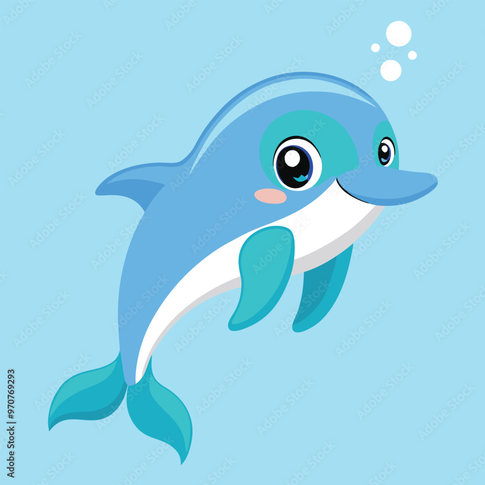 Fototapeta premium Print Elegant Dolphin Clipart Vector Art for Creative Projects and Design Elements