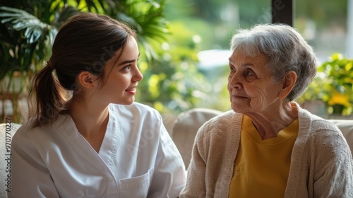 The Caregiver and Elderly Woman