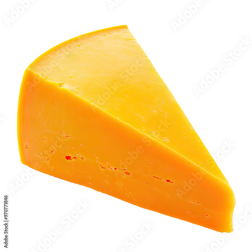 Tableau sur toile A wedge of cheddar cheese.