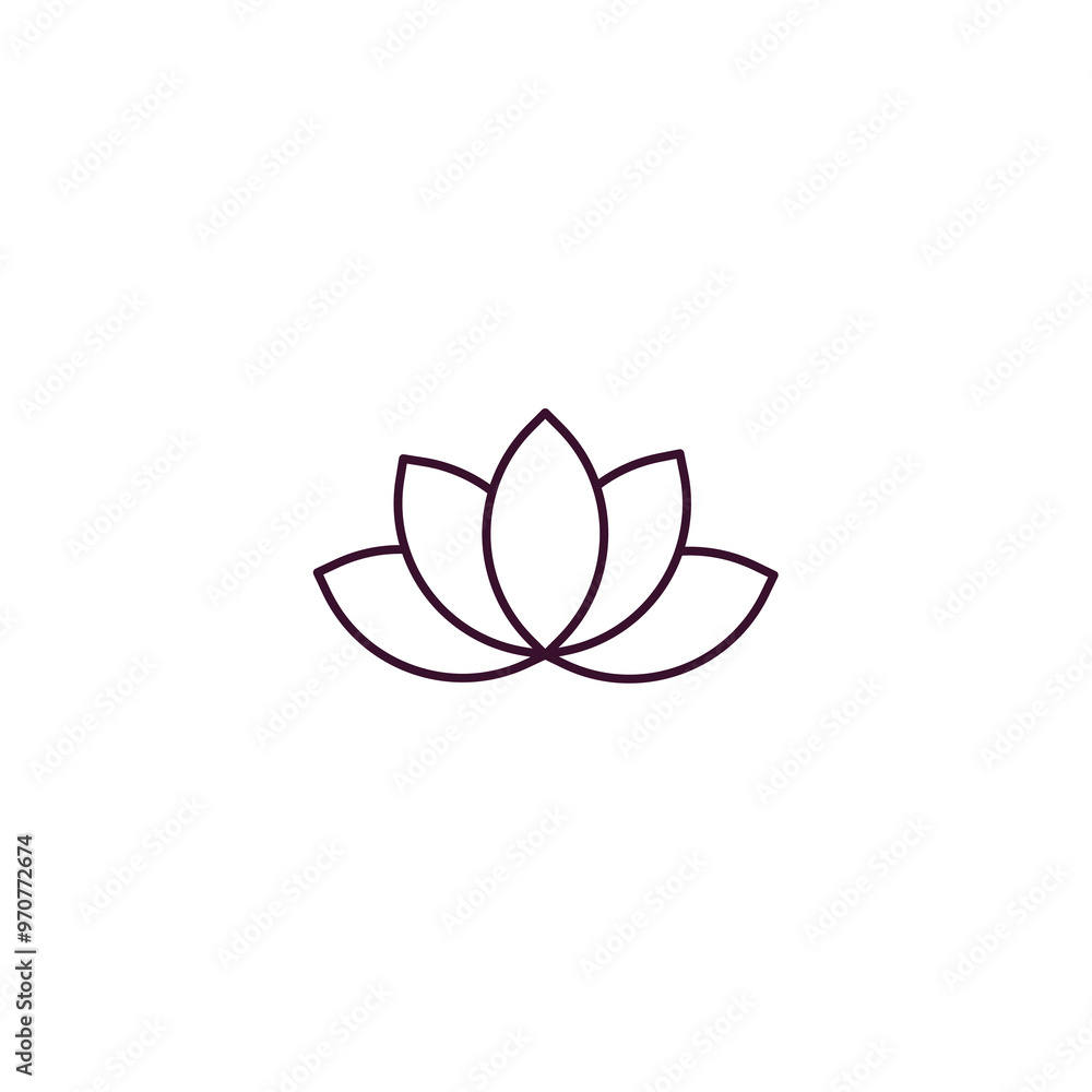Fototapeta premium buddhism outline icon. Linear vector from religion concept. Thin line buddhism icon isolated on white background