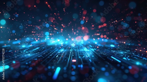 Wallpaper Mural Modern digital technology backdrop with disruptive design elements and ample space for overlaying business ideas and strategies Torontodigital.ca