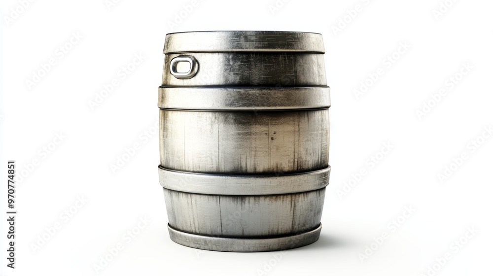 Fototapeta premium Beer keg isolated on white background.