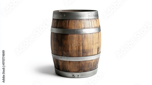 Beer keg isolated on white background.