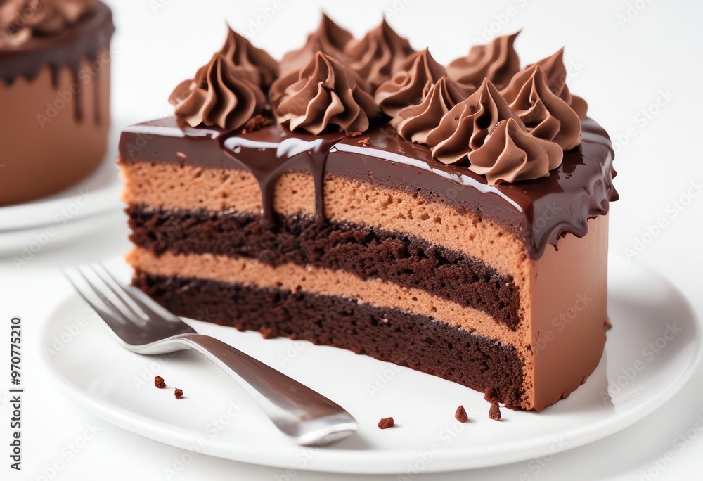chocolate cake on plate chocolate cake on plate