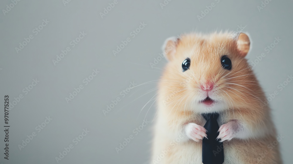 Business hamster in suit - novelty animal portrait for humorous office decor Business hamster in suit - novelty animal portrait for humorous office decor
