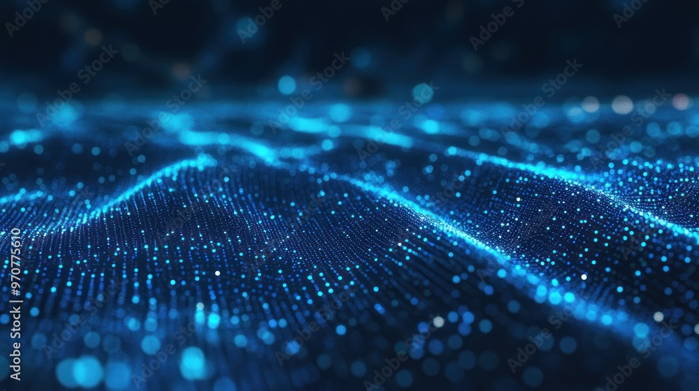 Abstract Blue Digital Wave Abstract Blue Digital Wave