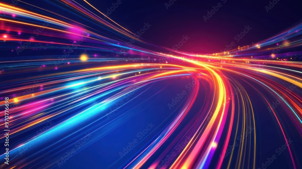 Abstract Light Trails in Motion Abstract Light Trails in Motion