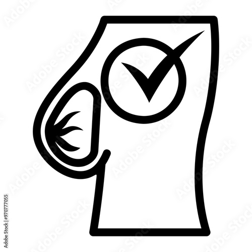 breast Line Icon
