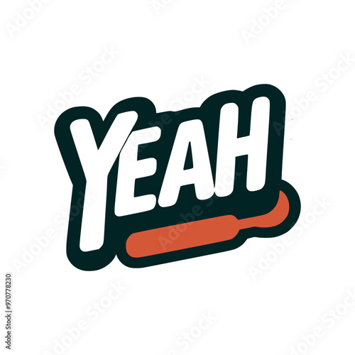cool yeah sticker fashion t shirt vector illustration template design