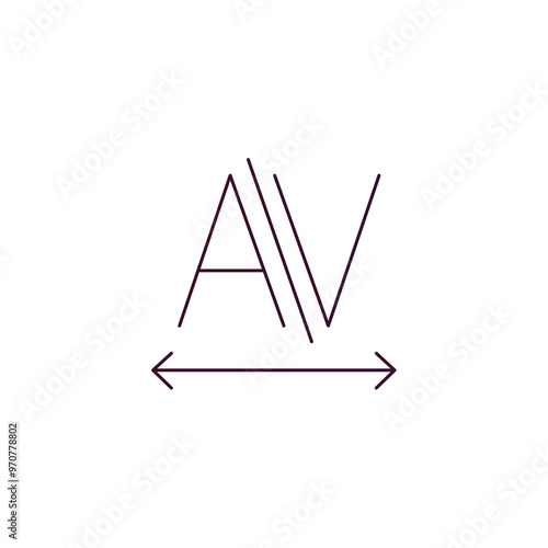 kerning outline icon. Linear vector from technology concept. Thin line kerning icon isolated on white background