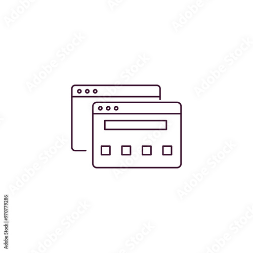 semantic elements outline icon. Linear vector from technology concept. Thin line semantic elements icon isolated on white background