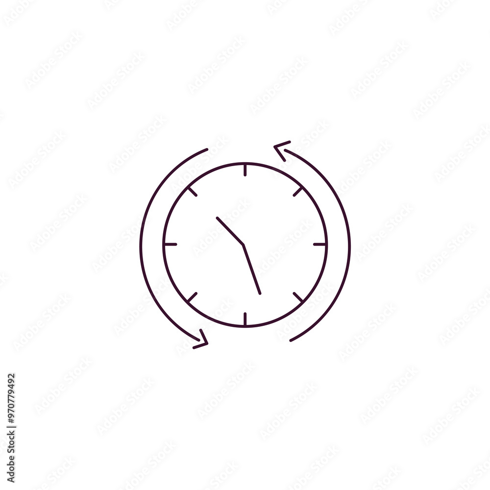uptime and downtime outline icon. Linear vector from technology concept. Thin line uptime and downtime icon isolated on white background uptime and downtime outline icon. Linear vector from technology concept. Thin line uptime and downtime icon isolated on white background