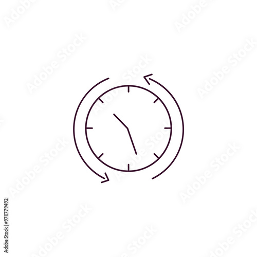 uptime and downtime outline icon. Linear vector from technology concept. Thin line uptime and downtime icon isolated on white background