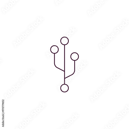 version control outline icon. Linear vector from technology concept. Thin line version control icon isolated on white background