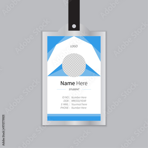 Creative Minimalist Student Id card Design