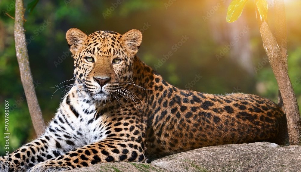 Fototapeta premium 寝そべるヒョウ