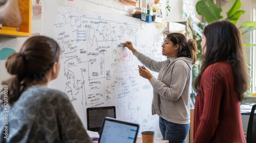 Collaboration among diverse ethical hackers brainstorming digital activism strategies in a co-working space photo