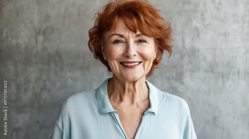 The Smiling Elderly Woman The Smiling Elderly Woman
