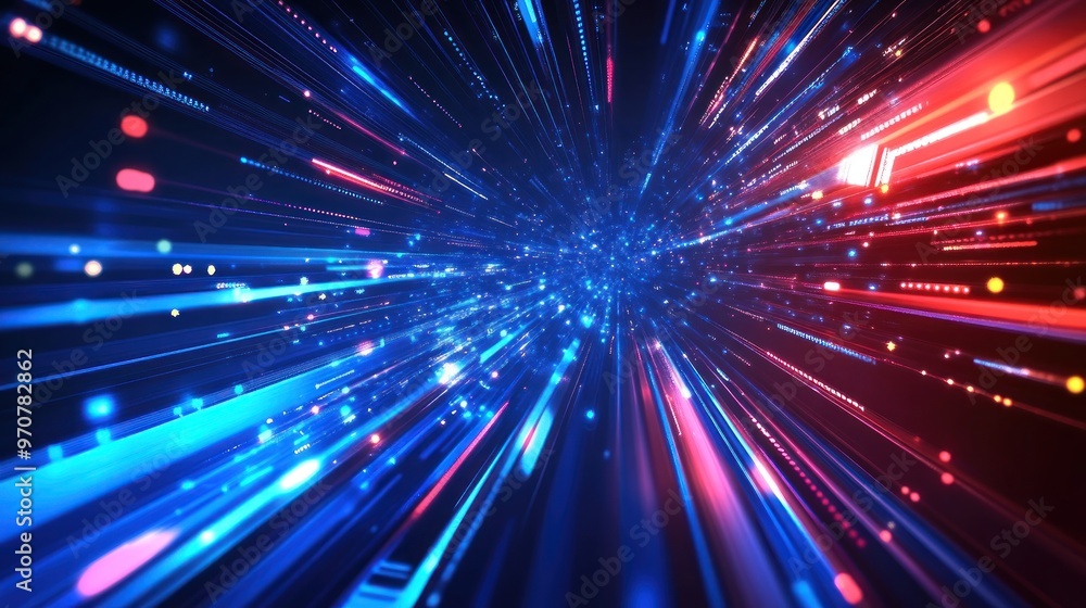 Naklejka premium Abstract Speed of Light