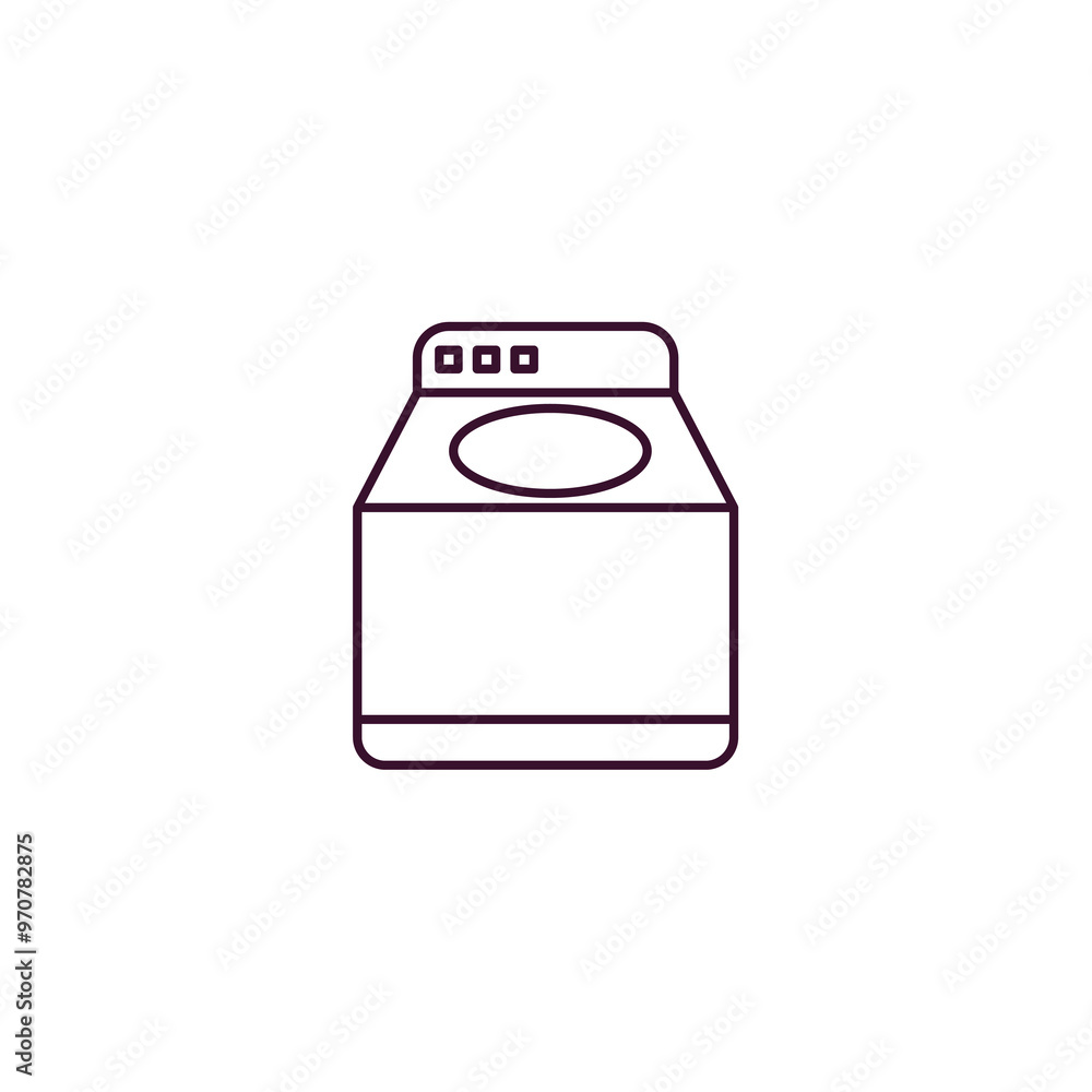 top load washer outline icon. Linear vector from tools concept. Thin line top load washer icon isolated on white background top load washer outline icon. Linear vector from tools concept. Thin line top load washer icon isolated on white background
