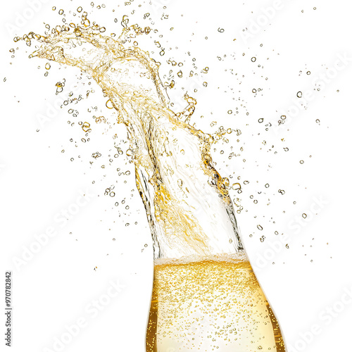 Champagne bubbles burst