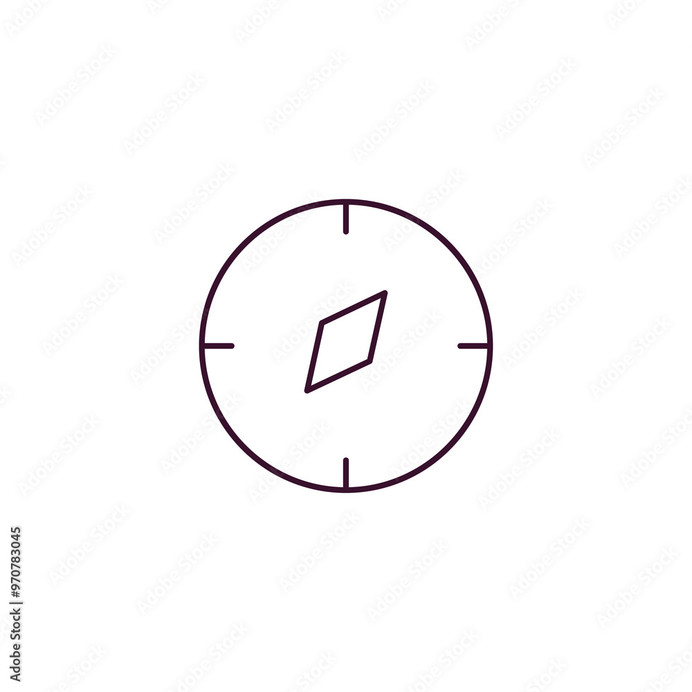 cardinal points outline icon. Linear vector from tools concept. Thin line cardinal points icon isolated on white background cardinal points outline icon. Linear vector from tools concept. Thin line cardinal points icon isolated on white background