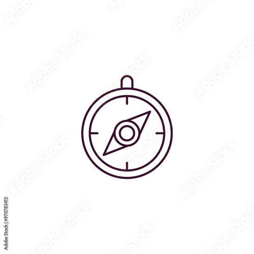 cardinal outline icon. Linear vector from tools concept. Thin line cardinal icon isolated on white background