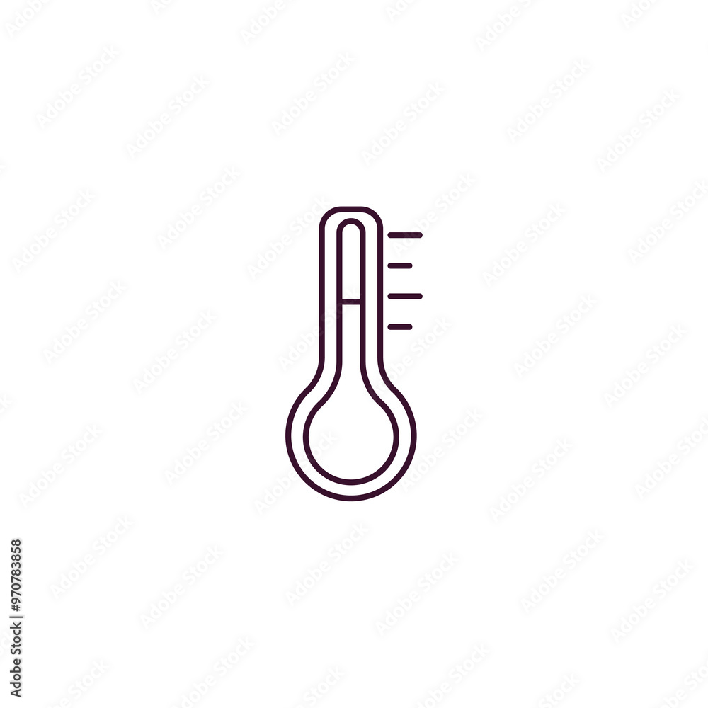 thermometers outline icon. Linear vector from tools concept. Thin line thermometers icon isolated on white background thermometers outline icon. Linear vector from tools concept. Thin line thermometers icon isolated on white background