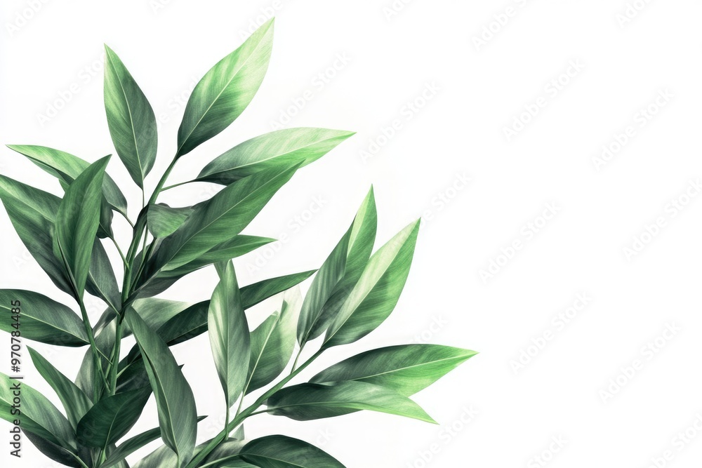 Green plant isolated on white Green plant isolated on white