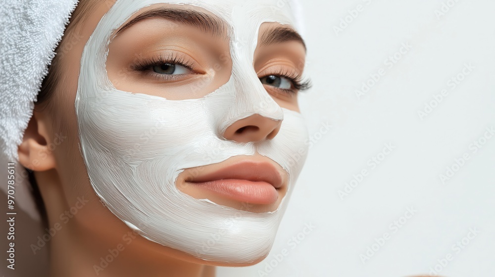 Refreshing skincare routine with facial mask for rejuvenation and wellness Refreshing skincare routine with facial mask for rejuvenation and wellness