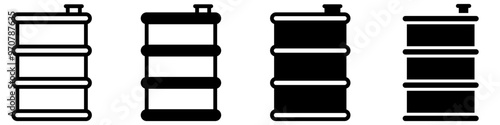 Jerry can vector set. Canister illustration sign collection. machine gas fuel symbol. Car container motor oil.