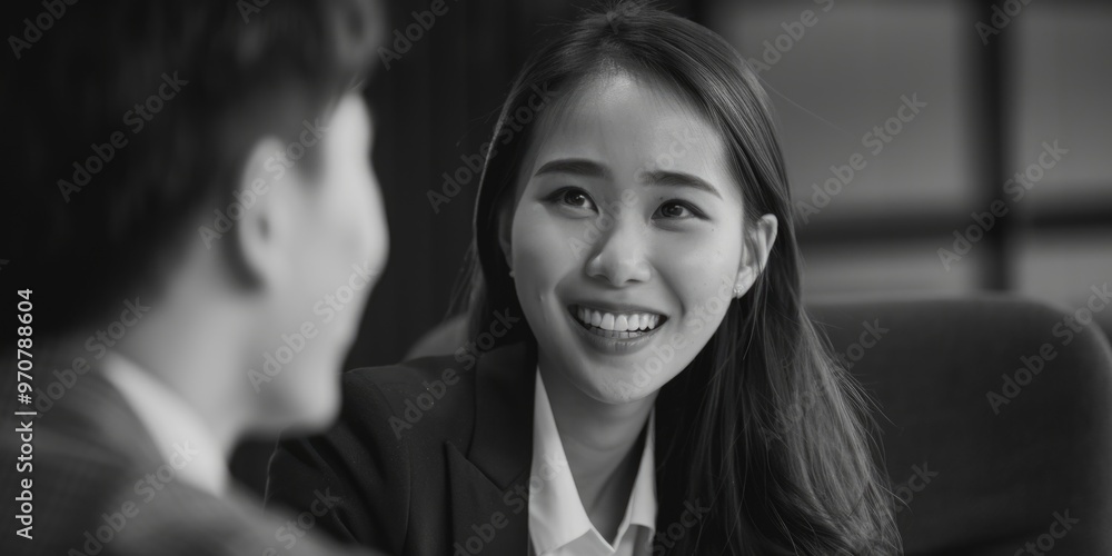 A classic black and white photograph of a couple, simple yet intimate A classic black and white photograph of a couple, simple yet intimate