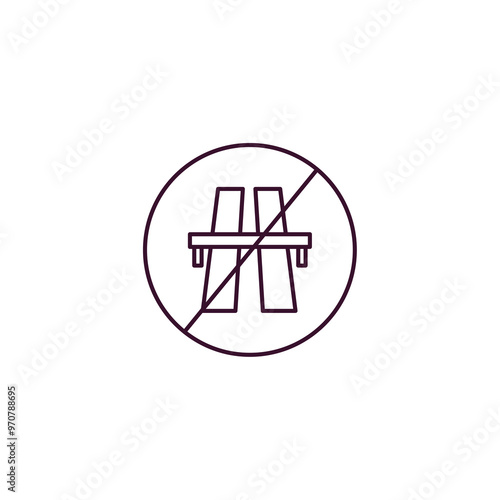 end motorway sign outline icon. Linear vector from traffic signs concept. Thin line end motorway sign icon isolated on white background