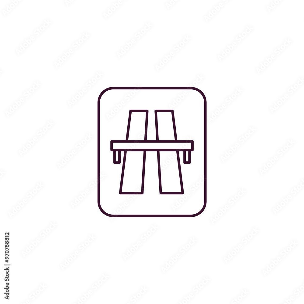 highway sign outline icon. Linear vector from traffic signs concept. Thin line highway sign icon isolated on white background highway sign outline icon. Linear vector from traffic signs concept. Thin line highway sign icon isolated on white background