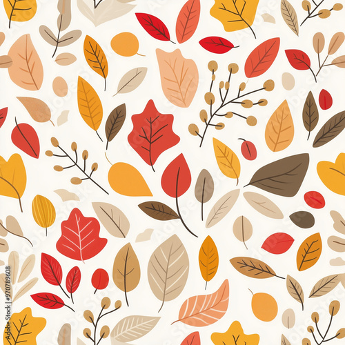 A watercolor wallpaper featuring pumpkins and leaves against a vibrant autumn background. This artistic design captures the essence of fall with warm, cozy tones and seasonal elements, wallpaper