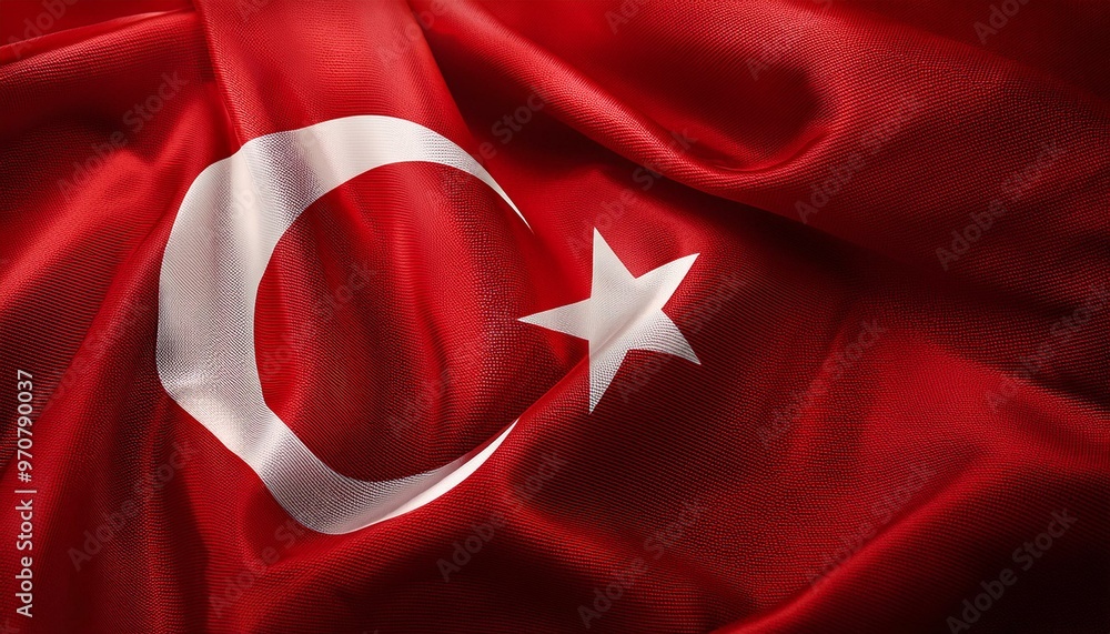Obraz premium turkish flag as wallpaper
