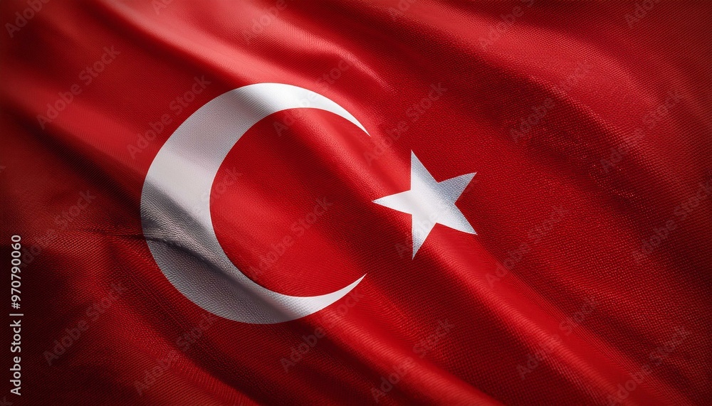 Obraz premium turkish flag as wallpaper