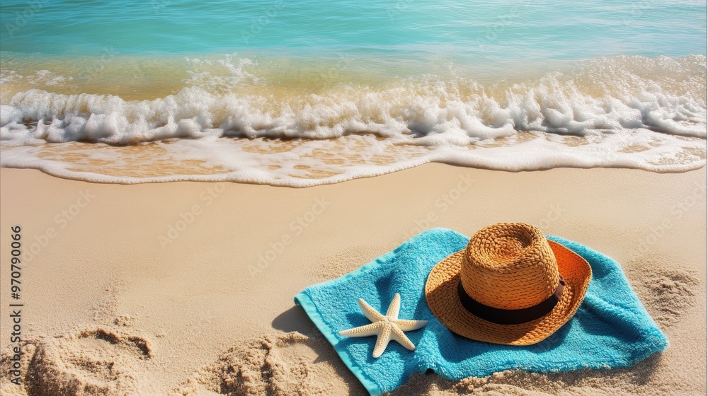 Rectangular Beach Towel in the sand Rectangular Beach Towel in the sand