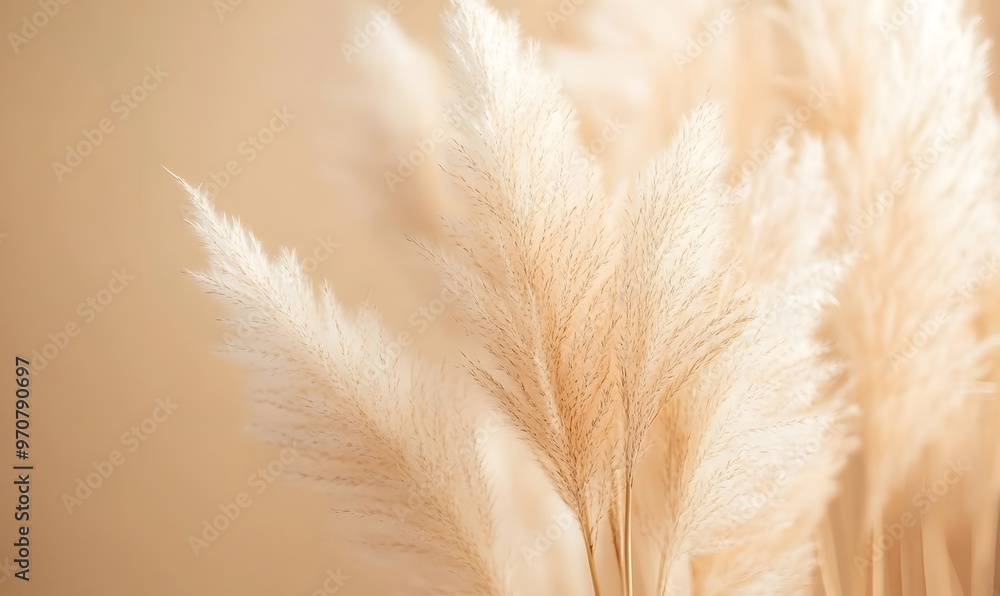 macro photography of beautiful pampas grass with soft colors, Generative AI macro photography of beautiful pampas grass with soft colors, Generative AI