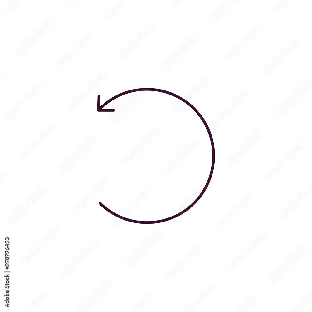 semicircular up arrow outline icon. Linear vector from user interface concept. Thin line semicircular up arrow icon isolated on white background semicircular up arrow outline icon. Linear vector from user interface concept. Thin line semicircular up arrow icon isolated on white background