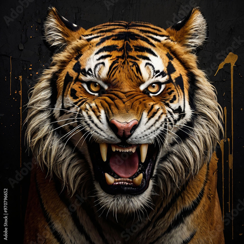 tiger on a white background