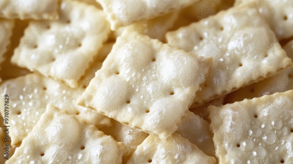White mini soda crackers - upscaled food texture for culinary design projects White mini soda crackers - upscaled food texture for culinary design projects