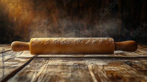 3D rolling pin with soft lighting, baker's tool