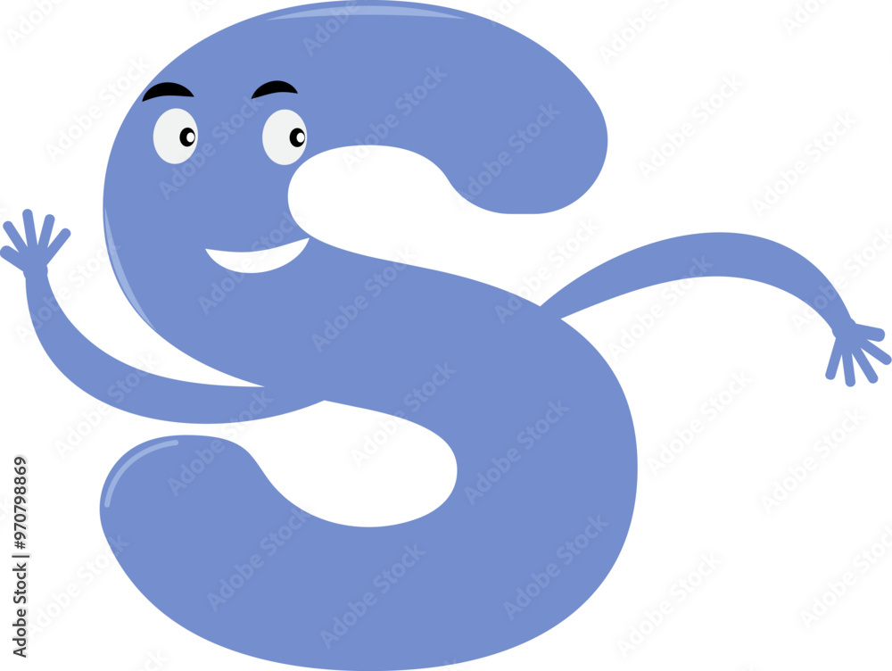 Obraz premium Cute Letter Alphabet S