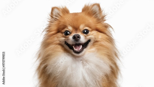 smiling pomeranian dog 